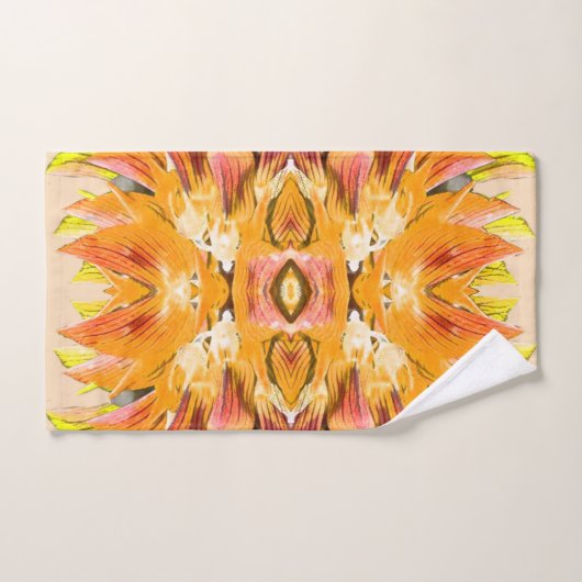 ORANJE PLANT - Digitale fractale kunst - Bad Handdoek (Handdoek)