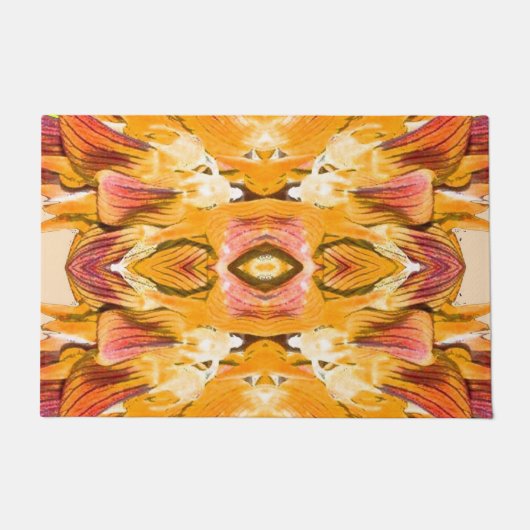 ORANJE PLANT - Digitale fractale kunst - Deurmat (Voorkant)