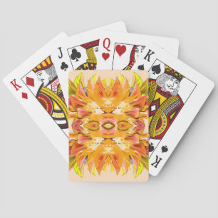 ORANJE PLANT - Digitale fractale kunst - Pokerkaarten