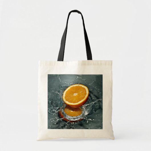 Oranje plastic zakken tote bag (Voorkant)