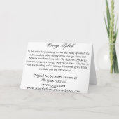 Oranje Plons Kaart (Achterkant)