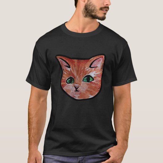 Oranje poes kat t-shirt (Voorkant)