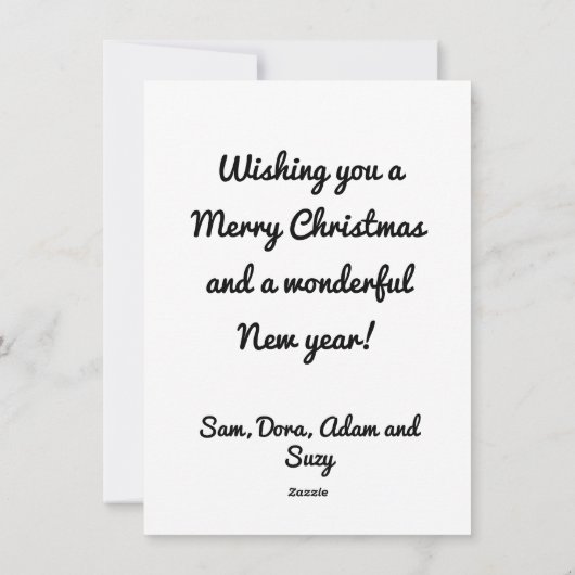 Oranje poes met kerst pet schattig dierenhuisje feestdagenkaart (Achterkant)