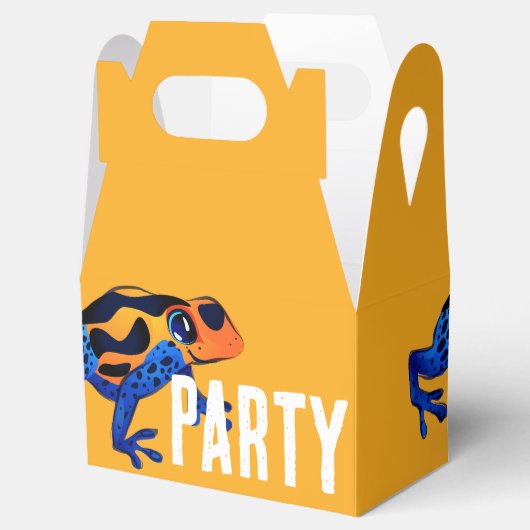 Oranje Poison Dart Frog Gift Box Bedankdoosjes (Geopend)