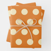  Oranje poka Dot Pattern Inpakpapier Vel (In situ)