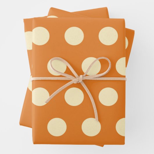  Oranje poka Dot Pattern Inpakpapier Vel (In situ)