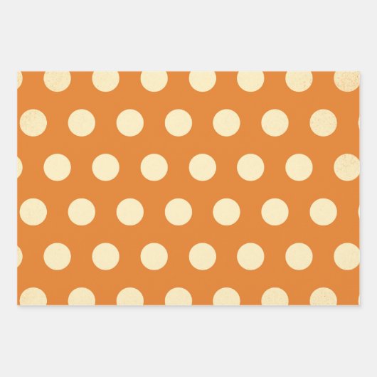  Oranje poka Dot Pattern Inpakpapier Vel (Voorkant)