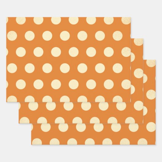  Oranje poka Dot Pattern Inpakpapier Vel (Set)