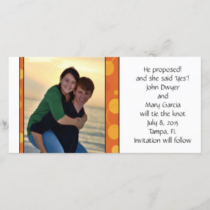 Oranje poka Dots Save the Date