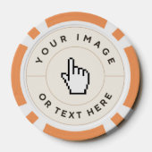 Oranje Poker Chips - Custom Voeg uw afbeelding / t (Achterkant)