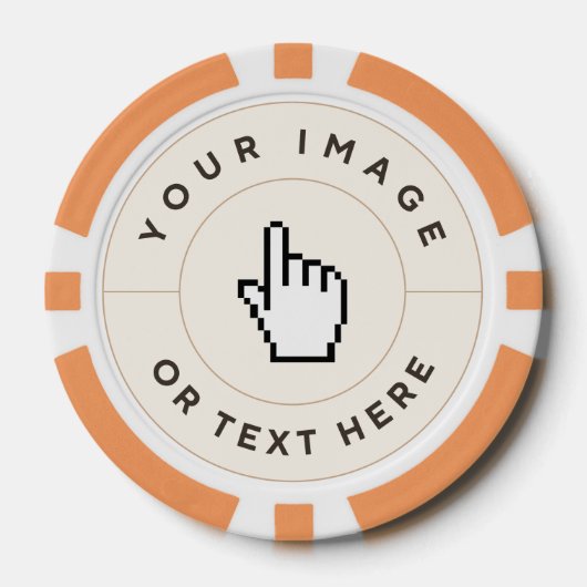 Oranje Poker Chips - Custom Voeg uw afbeelding / t (Voorkant)