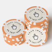 Oranje Poker Chips - Custom Voeg uw afbeelding / t (Opstapeling)