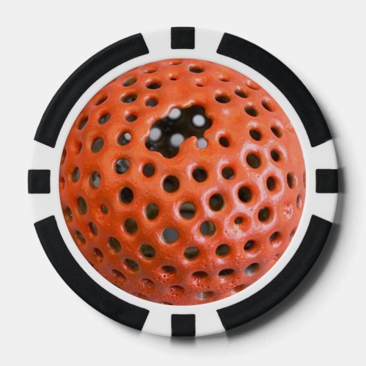 Oranje pokerchip (Voorkant)