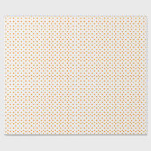 Oranje poladots cadeaupapier (Vlak)