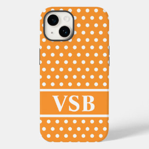 Oranje poladots Case-Mate iPhone case