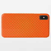 Oranje poladots Case-Mate iPhone case (Achterkant (horizontaal))