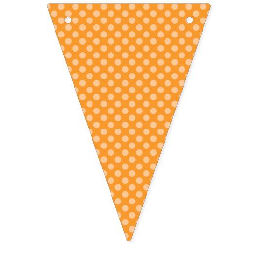 Oranje poladots en blauwe strepen vlaggetjes (Derde vlag)