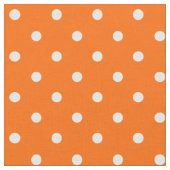 Oranje poladots Fabric Stof (Close Up)