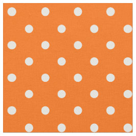 Oranje poladots Fabric Stof