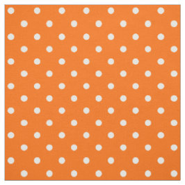 Oranje poladots Fabric Stof