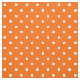 Oranje poladots Fabric Stof
