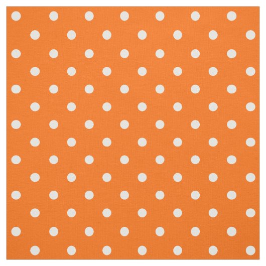 Oranje poladots Fabric Stof (Swatch)