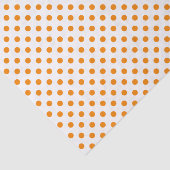 Oranje polaire dot over witboek tissuepapier (Detail)