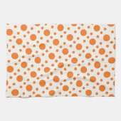 Oranje polaire dot retro Design Kitchen Towel Theedoek (Horizontaal)