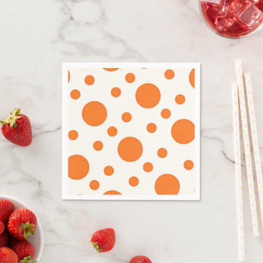 Oranje polaire dot retrorefpapierwinkel servetten (Insitu)