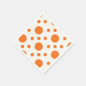 Oranje polaire dot retrorefpapierwinkel servetten (Hoek)