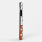 Oranje polaire stip Zebra Print iPhone 5 Hoesje (Achterkant/rechts)