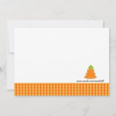 Oranje Polka Dot Birthday Cake Party Kaart (Achterkant)