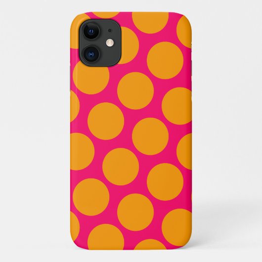 Oranje Polka Dot Case-Mate iPhone Case (Achterkant)