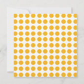 Oranje Polka Dot Cupcake Birthday Party Invitation Kaart (Achterkant)
