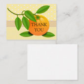 Oranje Polka Dot Dank u kaarten Notitiekaartje (Voorkant / Achterkant)