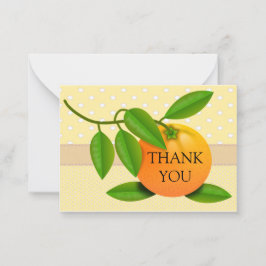 Oranje Polka Dot Dank u kaarten Notitiekaartje