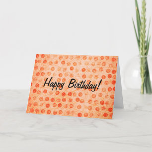 Oranje polka dot, Happy Birthday! Kaart