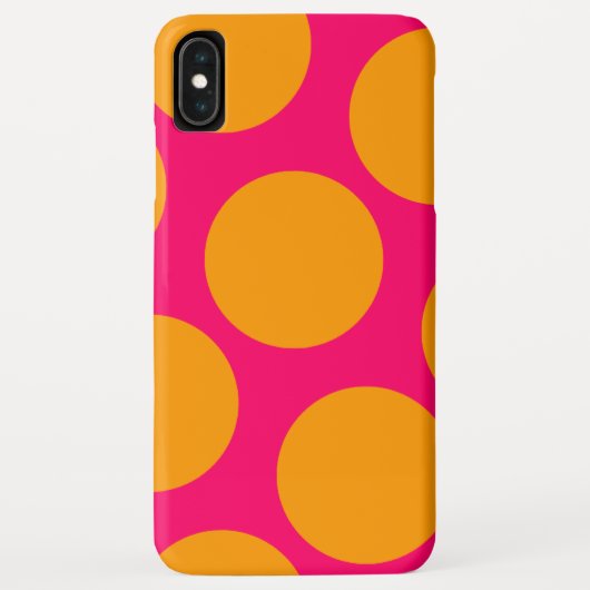 Oranje polka dot Hoesje-mate Hoesje (Achterkant)