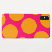 Oranje polka dot Hoesje-mate Hoesje (Achterkant (horizontaal))