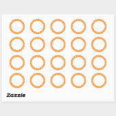Oranje polka dot label (Vel)