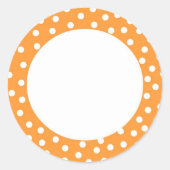 Oranje polka dot label (Voorkant)