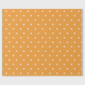 Oranje Polka Dot Pattern Cadeaupapier (Vlak)