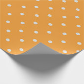 Oranje Polka Dot Pattern Cadeaupapier (Hoek)