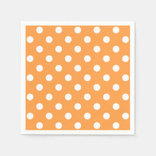 Oranje Polka Dot Pattern Servetten