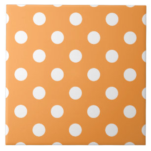 Oranje Polka Dot Pattern Tegeltje