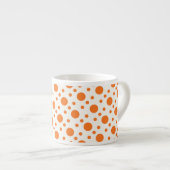 Oranje Polka Dot Retro Design Espresso Mok (Voorkant rechts)