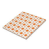 Oranje Polka Dot Retro Design Tegeltje (Zijkant)