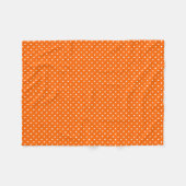 Oranje Polka Dots Fleece Blanket Deken (Voorkant (Horizontaal))