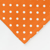 Oranje Polka Dots Fleece Blanket Deken (Hoek)
