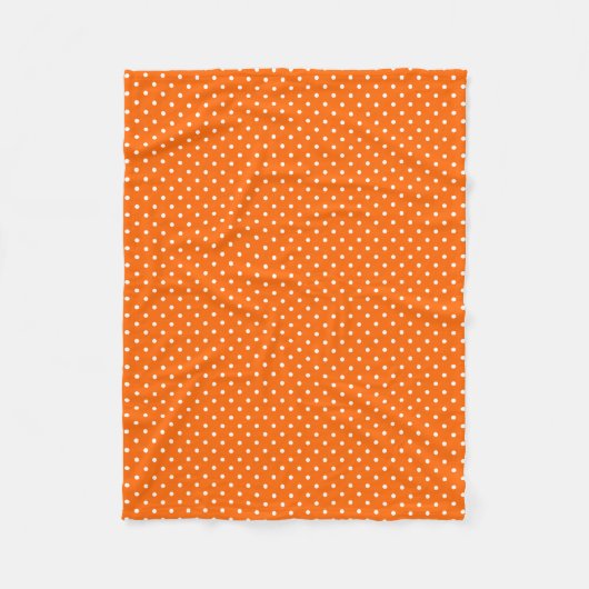 Oranje Polka Dots Fleece Blanket Deken (Voorkant)